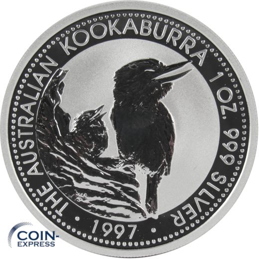 1 Dollar Gedenkmünze Australien 1997 Kookaburra; 1 OZ Silber