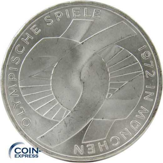 10 DM Gedenkmünze Deutschland 1972 G Olympia München Verschlungene Arme