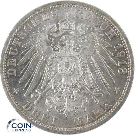 3 Mark Münze Preußen 1913 A Regierungsjubiläum Wilhelm II.