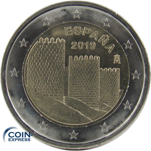 2 Euro Gedenkmünze Spanien 2019 - Altstadt von Avila