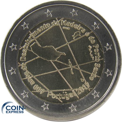 2 Euro Gedenkmünze Portugal 2019 - 600 Jahre Entdeckung der Insel Madeira