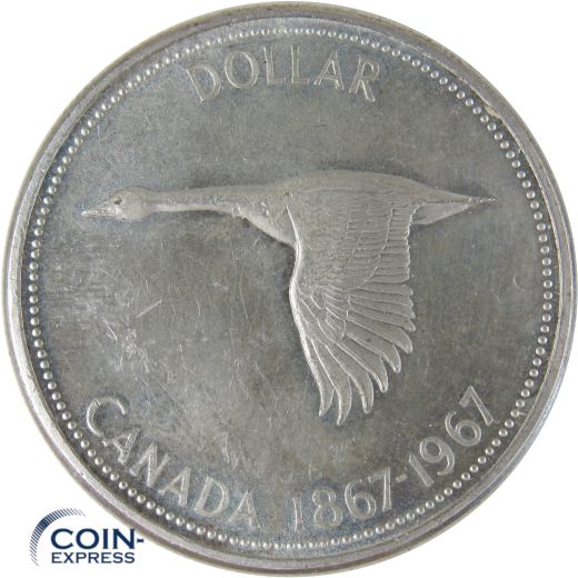 1 Dollar Gedenkmünze Kanada 1967 - Wildgans