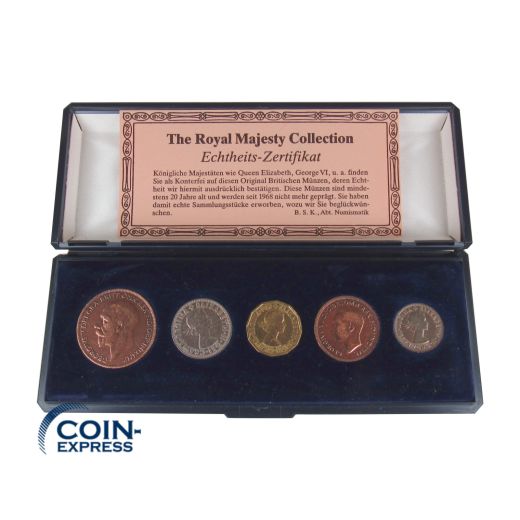 Penny Kursmünzensatz Großbritannien - The Royal Majesty Collection