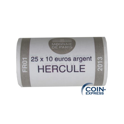 Münzrolle 25 x 10 Euro Gedenkmünze Frankreich 2013 - Herkules
