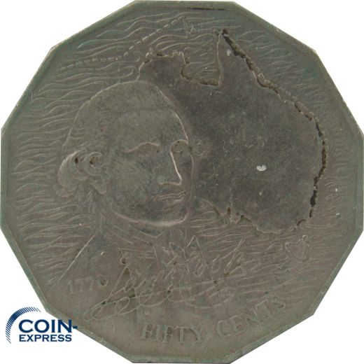 50 Cent Münze Australien 1970 James Cook