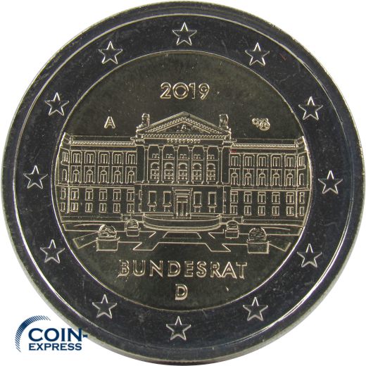 2 Euro Gedenkmünze Deutschland 2019 Bundesrat - A