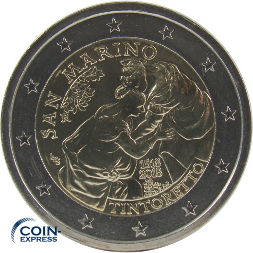 2 Euro Gedenkmünze San Marino 2018 Tintoretto