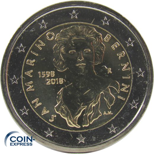 2 Euro Gedenkmünze San Marino 2018 Bernini