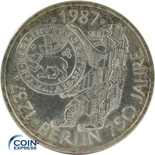 10 DM Gedenkmünze Deutschland 1987 J 750 Jahre Berlin