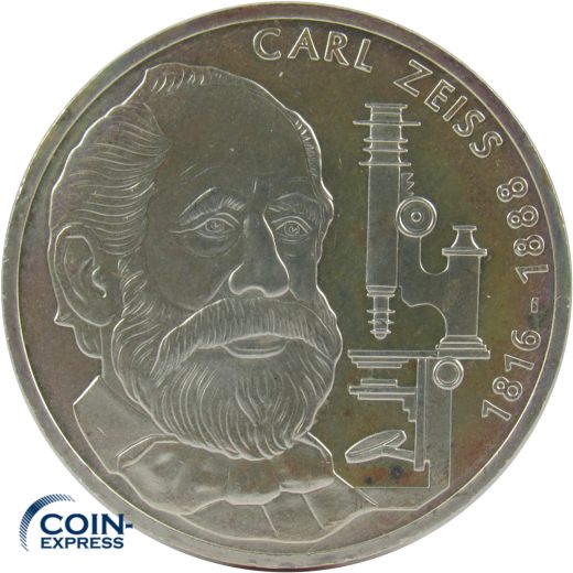 10 DM Gedenkmünze Deutschland 1988 F Carl Zeiss