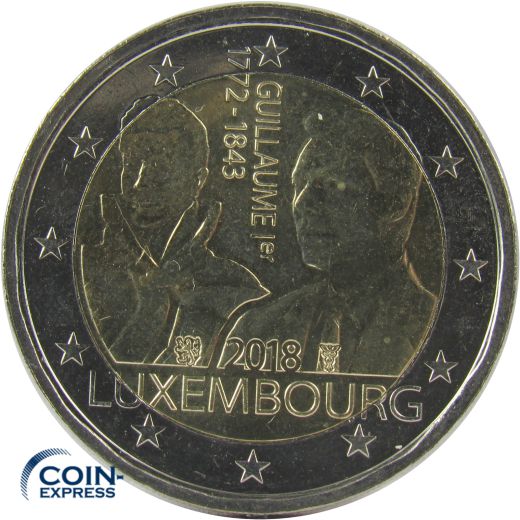 2 Euro Gedenkmünze Luxemburg 2018 - Guillaume