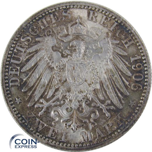 2 Mark Münze Baden 1906 G Goldene Hochzeit