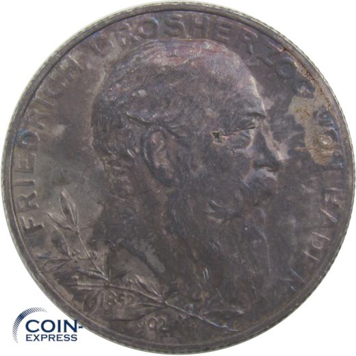 2 Mark Münze Baden 1902 G Friedrich