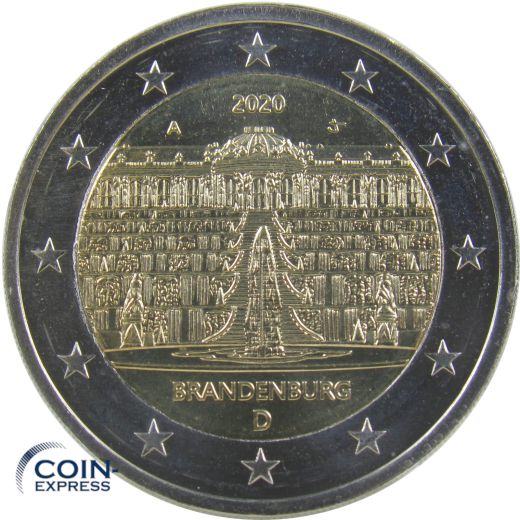 2 Euro Gedenkmünze Deutschland 2020 Brandenburg - A