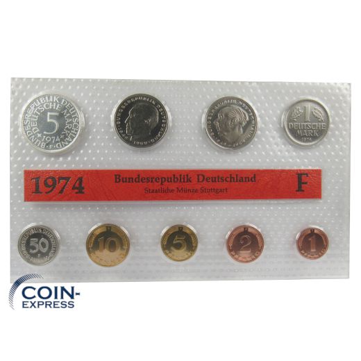 DM Kursmünzensatz Deutschland 1974 ST F