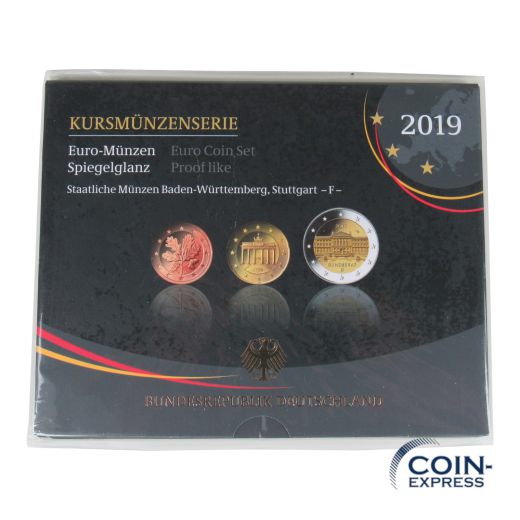 Euro Kursmünzensatz Deutschland 2019 PP F