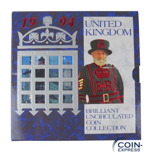 Pound Kursmünzensatz Großbritannien 1994 BU