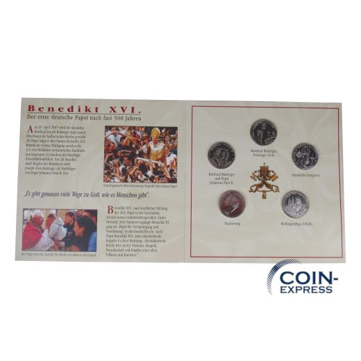 5x 1 Dollar Somalia 2006 im Folder - Papst Benedikt XVI.