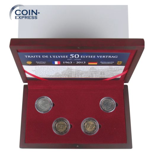 Euro Kursmünzensatz Deutschland - Frankreich 2013 50 Jahre Elysee-Vertrag