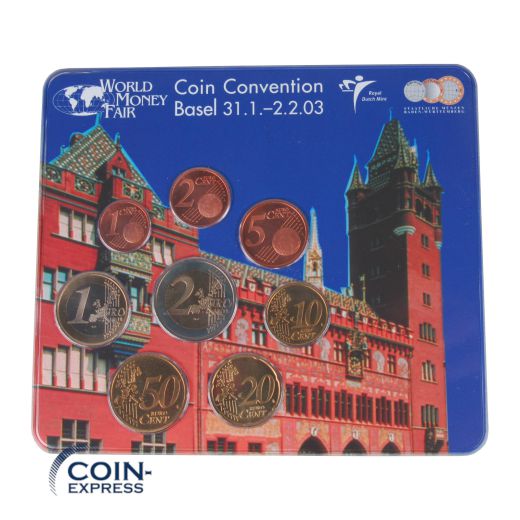 Euro Kursmünzensatz Niederlande 2003 World Money Fair Basel