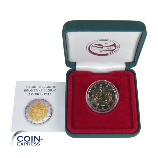 2 Euro Gedenkmünze Belgien 2011 PP Polierte Platte - Internationaler Frauentag