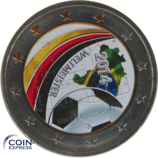 2 Euro Gedenkmünze Deutschland 2014 - Michaeliskirche - F - Farbmünze