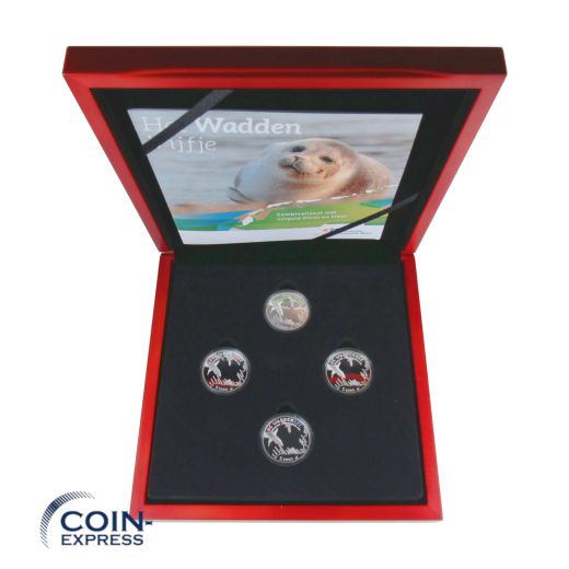 4x 5 Euro Gedenkmünze Niederlande 2016 PP Wattenmeer