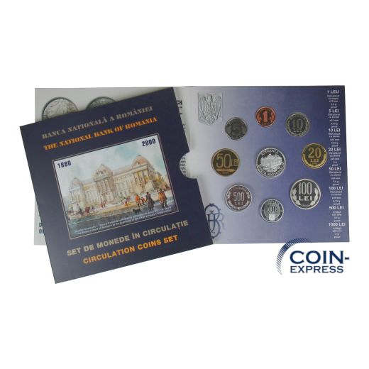 Lei Kursmünzensatz Rumänien 2000 PP