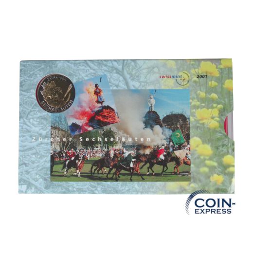 Franken Kursmünzensatz Schweiz 2001 - Zürcher Sechseläuten
