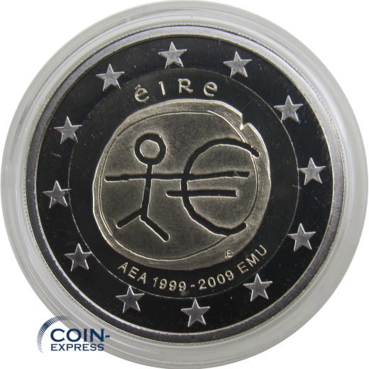 2 Euro Gedenkmünze Irland 2009 PP Europäische Währungsunion
