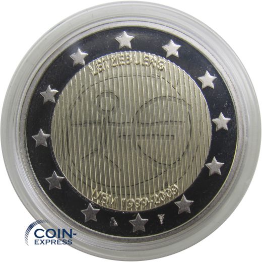 2 Euro Gedenkmünze Luxemburg 2009 PP - Europäische Währungsunion