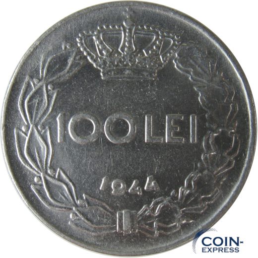 100 Lei Münze Rumänien 1944 Mihai I