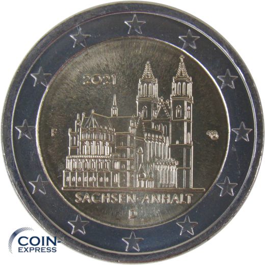 2 Euro Gedenkmünze Deutschland 2021 Sachsen-Anhalt - F