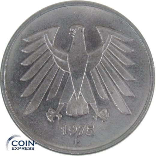 5 DM Münze Deutschland 1975 F