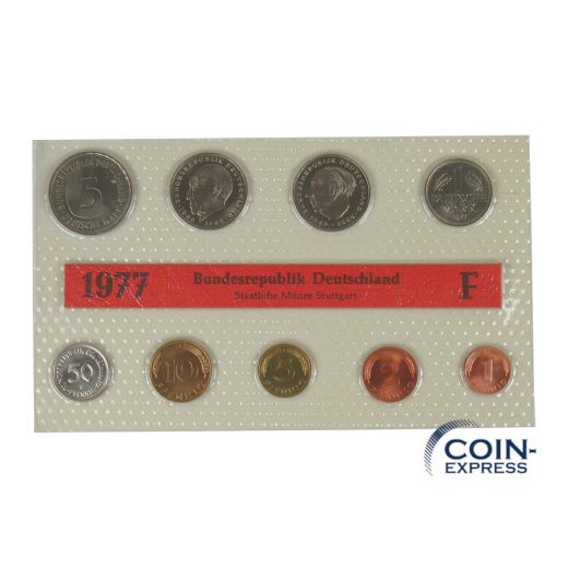 DM KMS Kursmünzensatz Deutschland 1977 Stempelglanz F