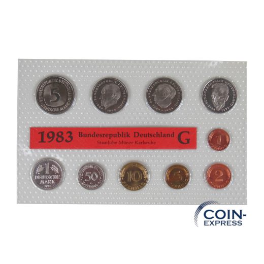 DM KMS Kursmünzensatz Deutschland 1983 ST G