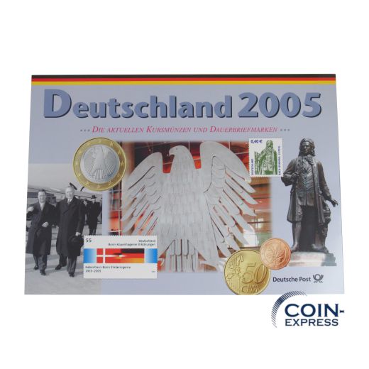 Euro Kursmünzensatz Deutschland 2005 A Deutsche Post