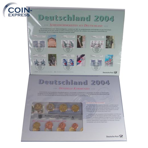 Euro Kursmünzensatz Deutschland 2004 A Deutsche Post