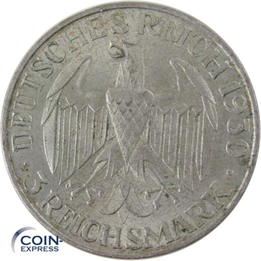 3 Reichsmark 1930 A Graf Zeppelin Weltflug 1929