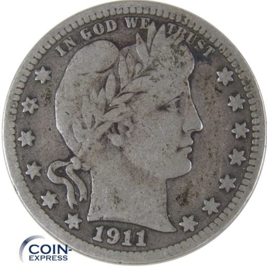 Quarter Dollar Münze USA 1911 S