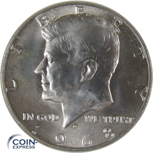 Half Dollar Münze USA 1968 John F. Kennedy