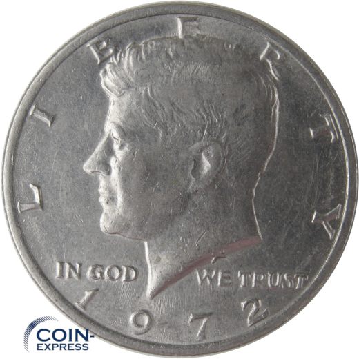 Half Dollar Münze USA 1972 John F. Kennedy