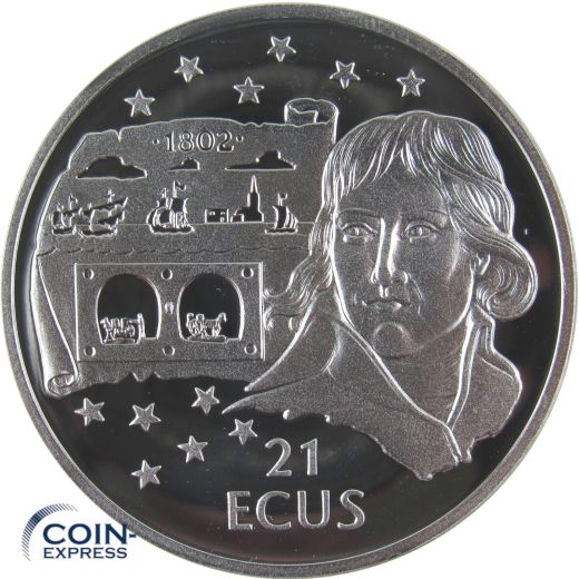 21 Ecus Gibraltar 1993 Napoleon Kanaltunnel
