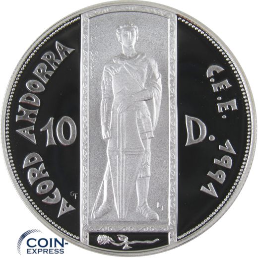 10 Diner Gedenkmünze Andorra 1993 ECU - Zollunion