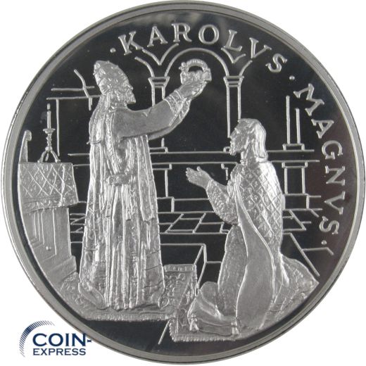 10 Diner Gedenkmünze Andorra 1996 Karl der Große