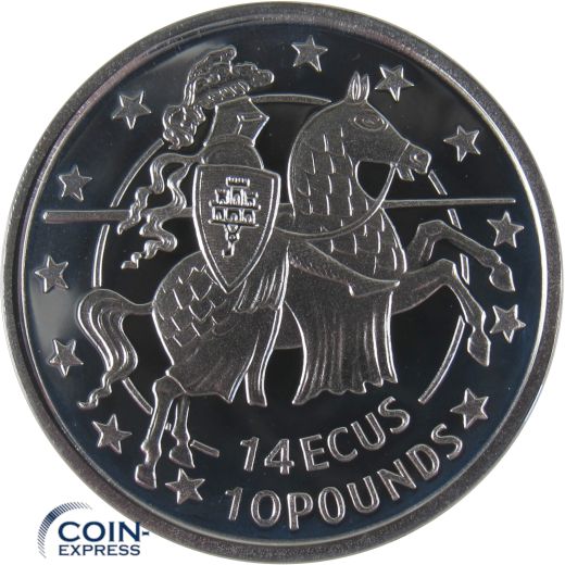 14 Ecus Gibraltar 1992 Ritter auf Pferd