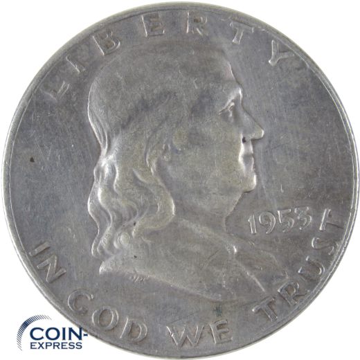 Half Dollar Münze USA 1953 Franklin