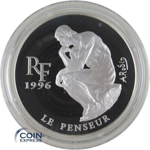 10 Francs - 1,50 Euro Frankreich 1996 - Der Denker Auguste Rodin