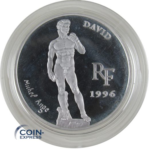 10 Francs - 1,50 Euro Frankreich 1996 - David by Michelangelo