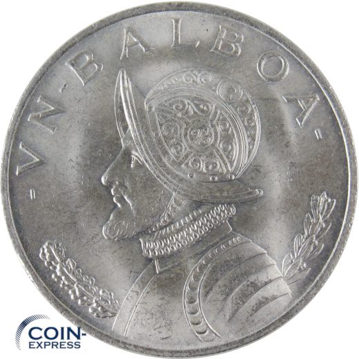 1 Balboa Silber Panama 1966 - Vasco Nunez